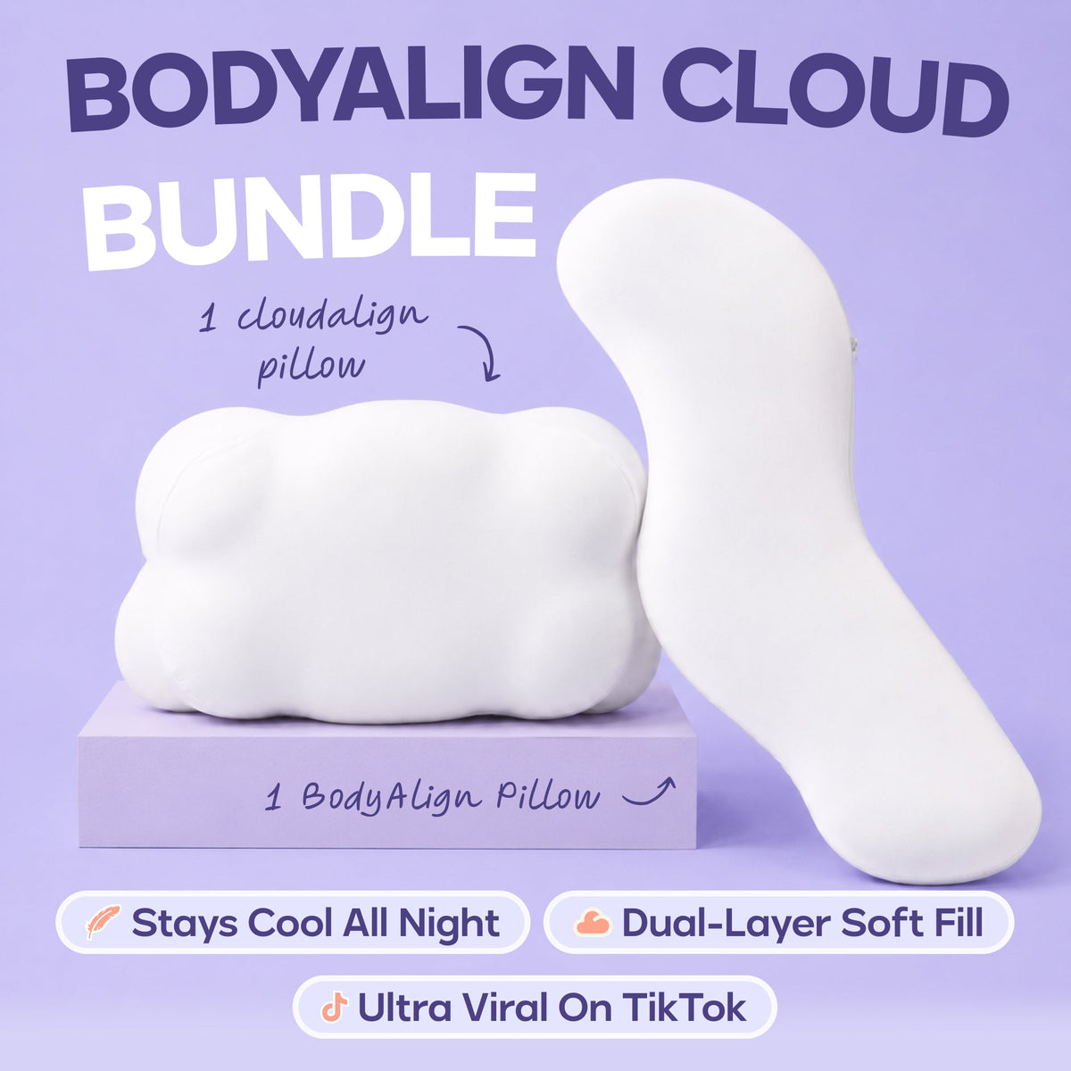BodyAlign Cooling Pillow + CloudAlign Pillow