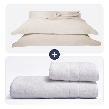 Sheet Set Egyptian Cotton + Towel Set Turkish Cotton