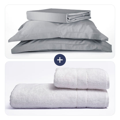 Sheet Set Egyptian Cotton + Towel Set Turkish Cotton