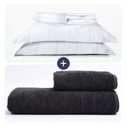 Sheet Set Egyptian Cotton + Towel Set Turkish Cotton