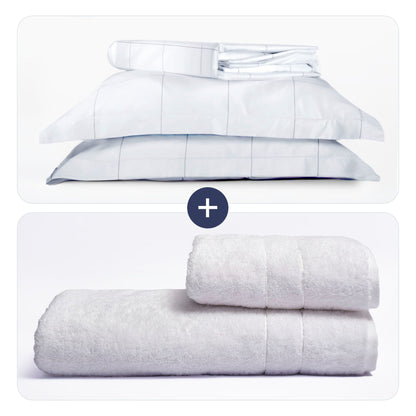 Sheet Set Egyptian Cotton + Towel Set Turkish Cotton