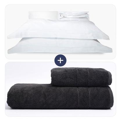 Sheet Set Egyptian Cotton + Towel Set Turkish Cotton